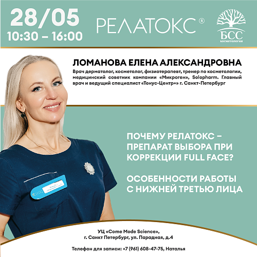 Почему Релатокс - препарат выбора при коррекции Full Face? Особенности работы с нижней третью лица